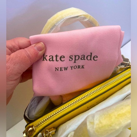 Kate Spade Mini Margaux Pebbled Leather Yellow Satchel NWT IN ORIGINAL WRAPPING! - Picture 9 of 14